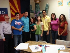 Some of my fellow campaign staff, including Ron Barber who was shot on January 8, and thankfully survived.