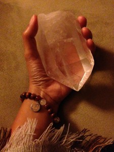 Honored to hold the very crystal Carly held when she birthed Christian. 